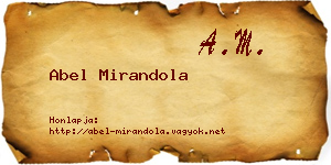 Abel Mirandola névjegykártya
